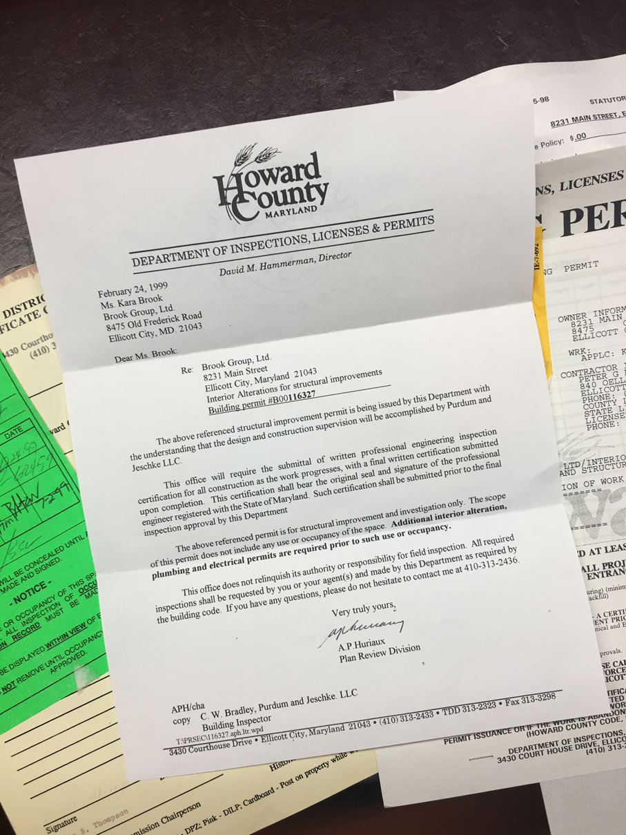 A letter waiting for me at the permits office signed by Adolphe Huriaux